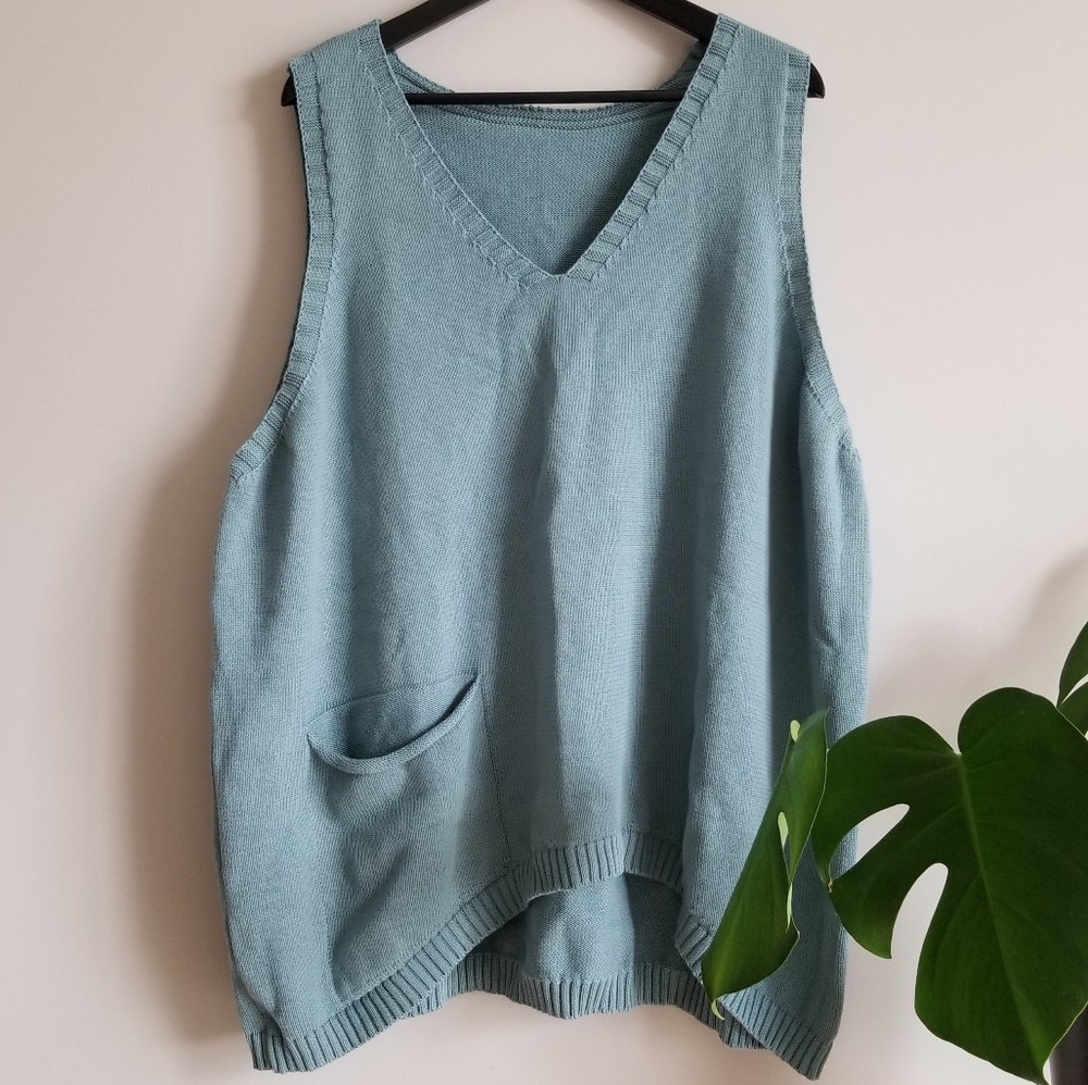 Vintage Pocket Sweater Vest / Jumper